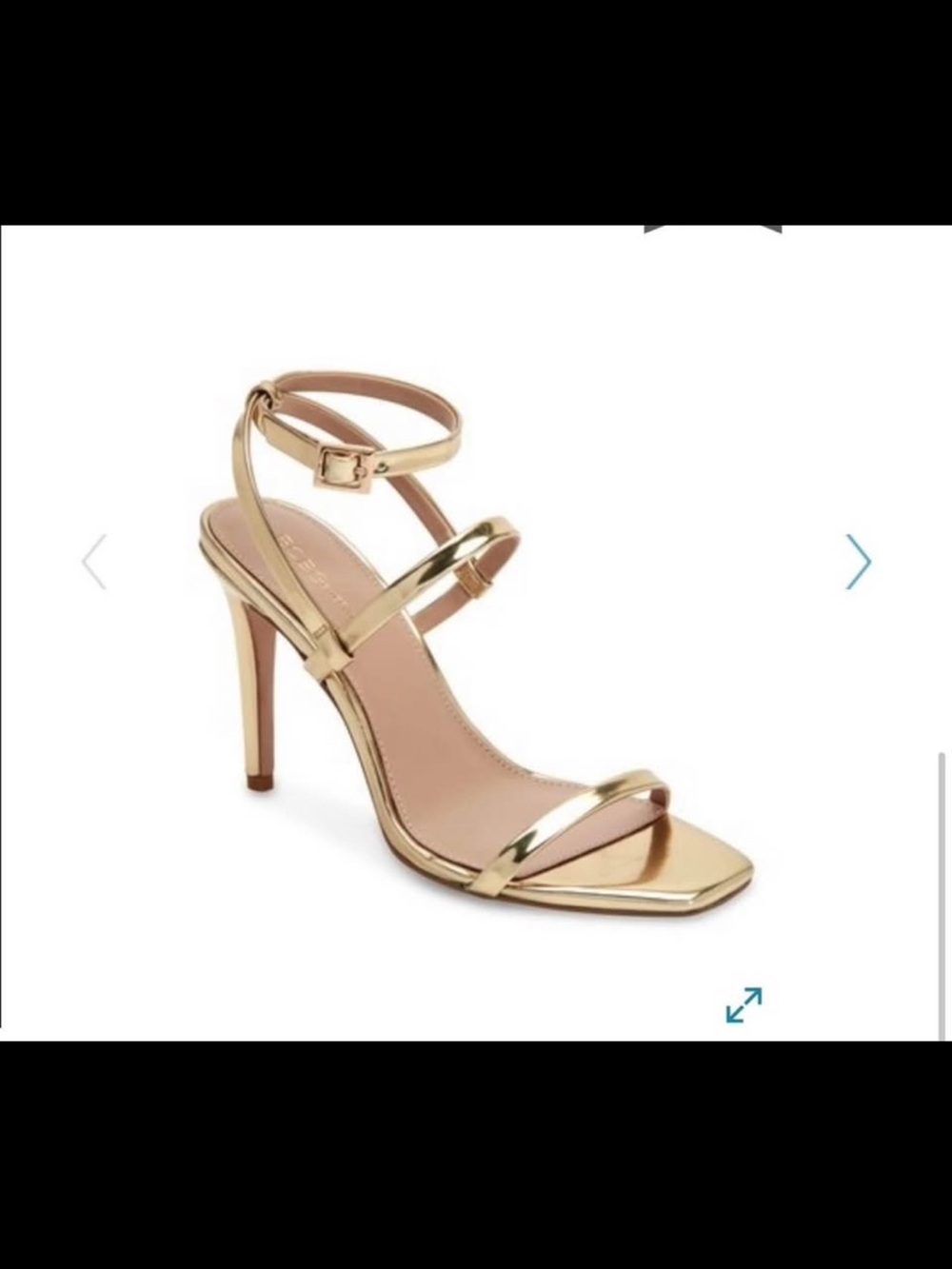 BCBGeneration Gold Strappy High Heel Sandals